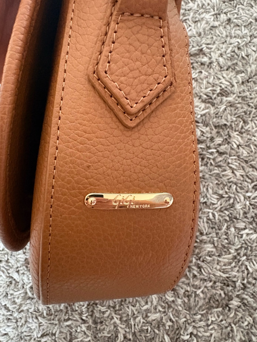 GiGi New York Jenni Saddle Crossbody Bag - Saddle Brown - Picture 6 of 8